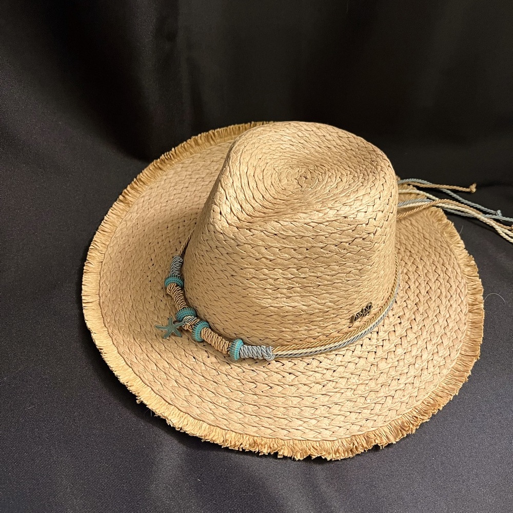 Women’s Straw Beach Hat with Adjustable Sizing